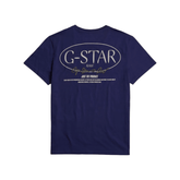 G Star Crew Circle Back Graphic R T Imperial Blue
